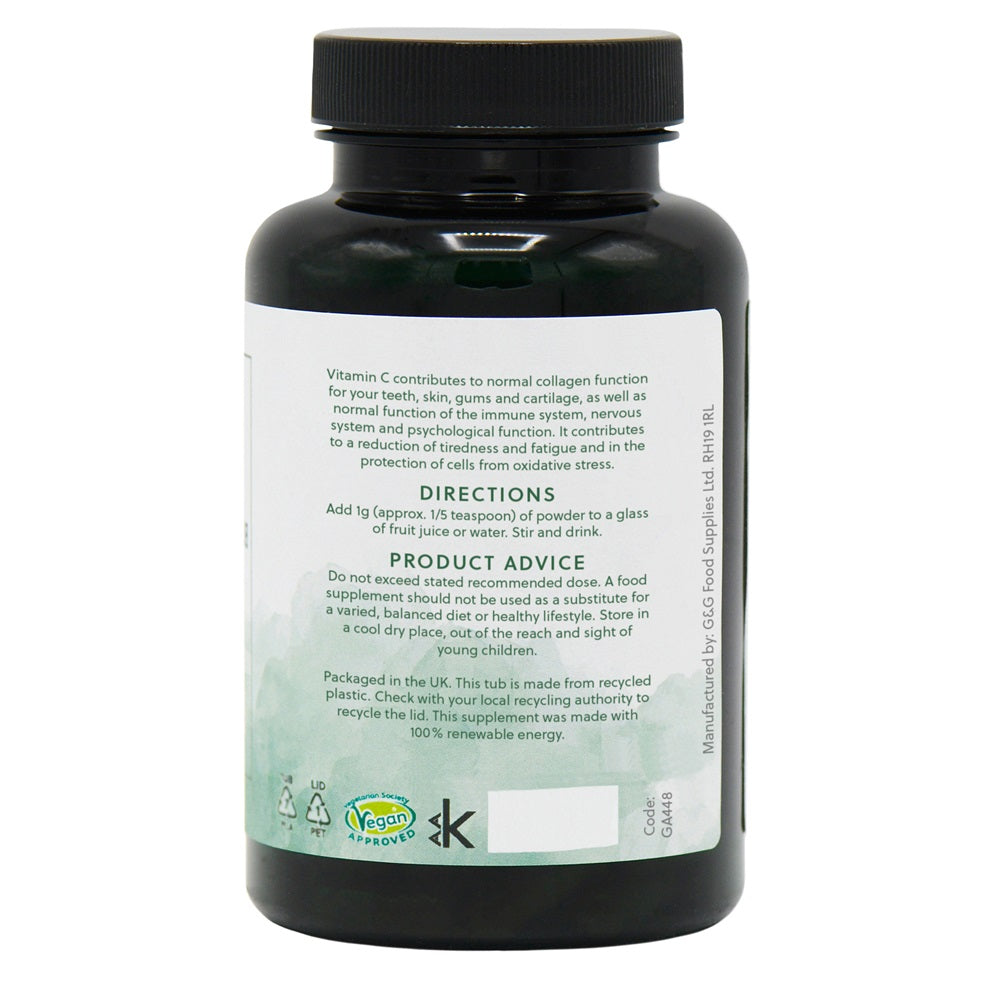 G&G Vitamins - Vitamin C Pure Powder - 150g Vegan Powder