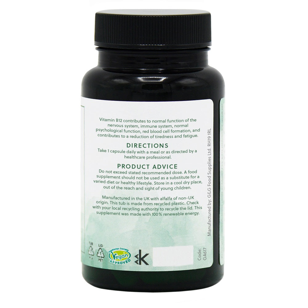 G&G Vitamins - Vitamin B12 1000mcg - 120 Vegan Capsules