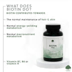 G&G Vitamins - Biotin 500mcg - 120 Vegan Capsules