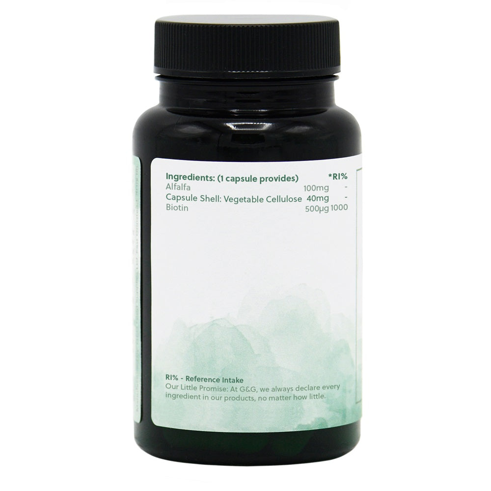 G&G Vitamins - Biotin 500mcg - 120 Vegan Capsules