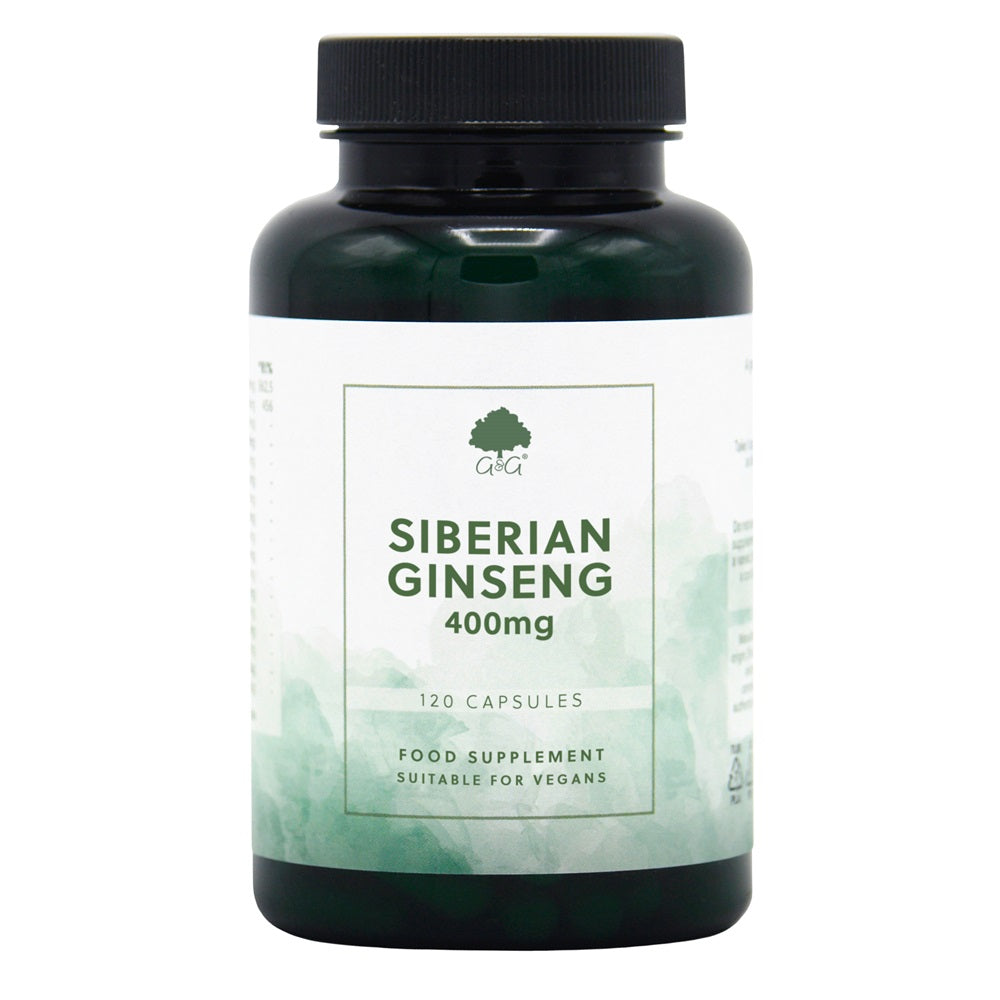 G&G Vitamins - Siberian Ginseng 400mg - 120 Vegan Capsules