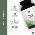 G&G Vitamins – Mega Multi – 90 Vegan Capsules