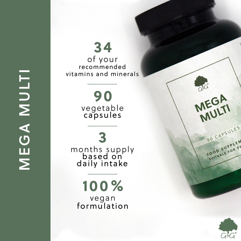 G&G Vitamins – Mega Multi – 90 Vegan Capsules