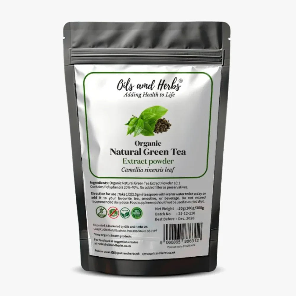 Oils & Herbs – Natural Green Tea Extract Powder 10:1 – 40% Polyphenols - The Wellness Store®