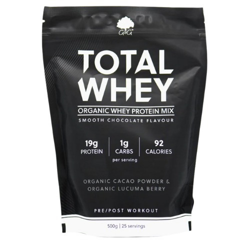 G&G Vitamins - Total Whey Organic Protein Powder - 500g Chocolate