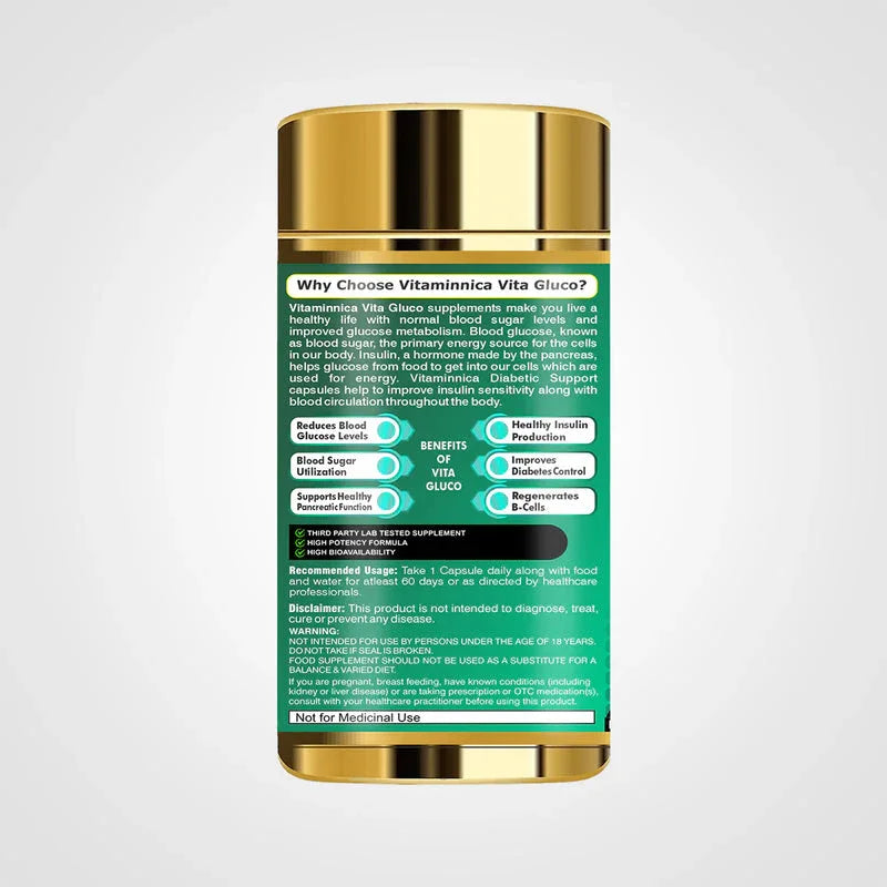 Vitaminnica Vita Gluco- 60 Capsules - The Wellness Store®
