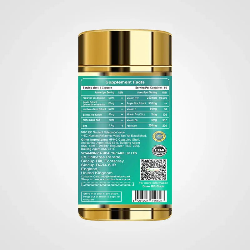 Vitaminnica Vita Gluco- 60 Capsules - The Wellness Store®