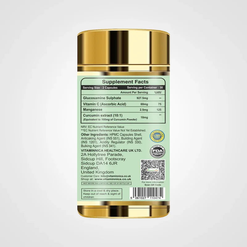 Vitaminnica Glucosamine Sulphate- 60 Capsules - The Wellness Store®
