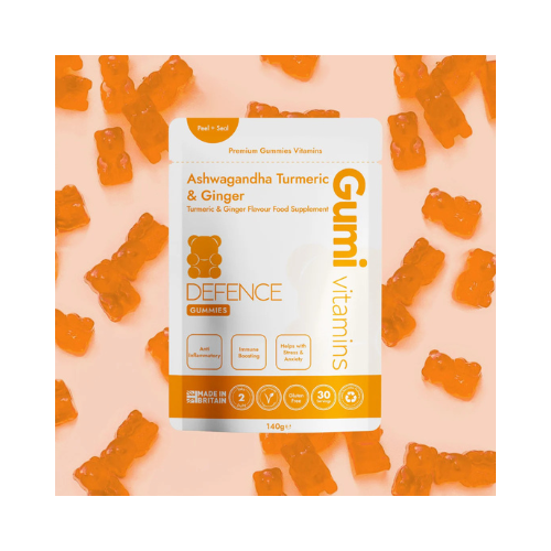 Gumi Vitamins - Defence – Ashwagandha, Turmeric & Ginger Gummies - 30 Servings (60 Gummies)