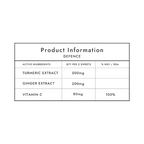 Gumi Vitamins - Defence – Ashwagandha, Turmeric & Ginger Gummies - 30 Servings (60 Gummies)