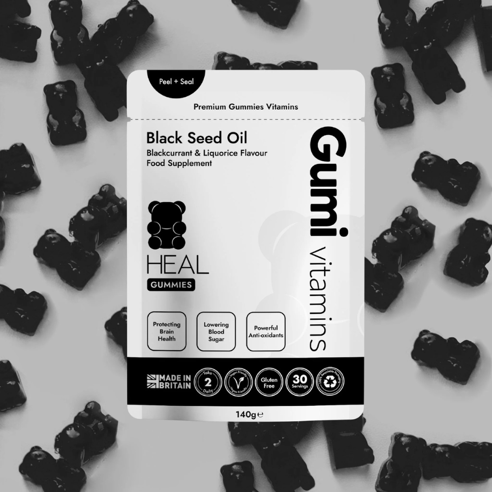 Gumi Vitamins - Heal - Black Seed Oil Gummies 300g- 30 Servings (60 Gummies)