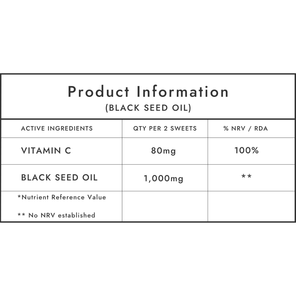 Gumi Vitamins - Heal - Black Seed Oil Gummies 300g- 30 Servings (60 Gummies)