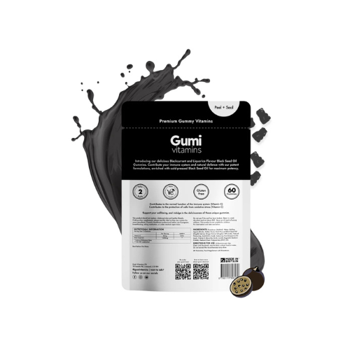 Gumi Vitamins - Heal - Black Seed Oil Gummies- 30 Servings (60 Gummies)