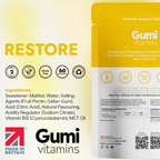 Gumi Vitamins - Restore - Vitamin B12 Gummies 300g - 30 Servings (60 Gummies)