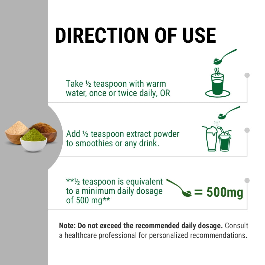Oils & Herbs - 100% Organic Maca Root Extract Powder - 50g Powder