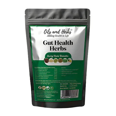 Oils & Herbs - Gut Health Herbs Digestive Support Powder - Herbal Formula for Bloating & Gas Relief - 100g Powder - The Wellness Store®