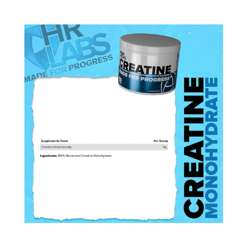 HR Labs - Creatine 100% Micronised Creatine Monohydrate - 250g