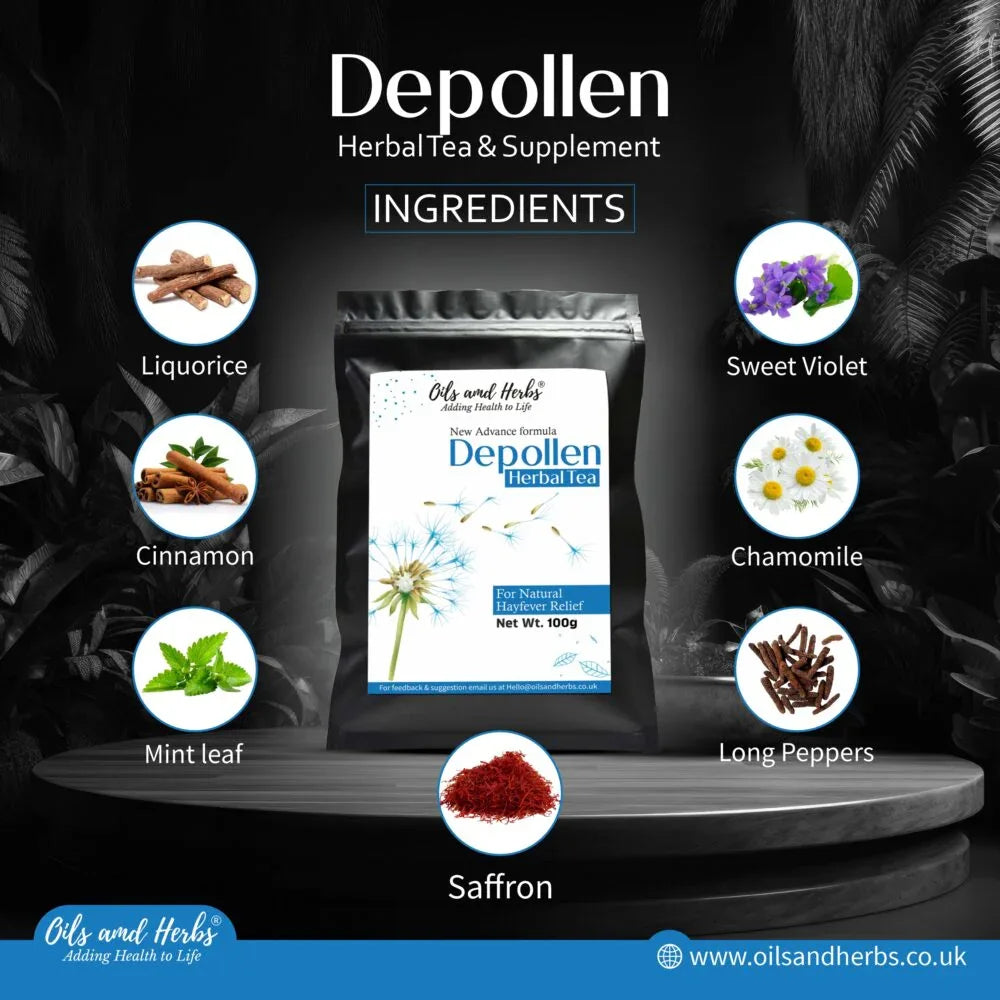 Oils & Herbs – Depollen Tea & Supplement Bundle - The Wellness Store®