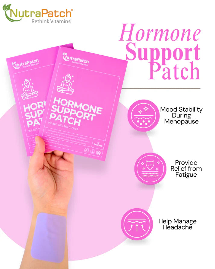 NutraPatch - Hormone Support Patch with Herbal Extracts & B Vitamins - 12 Patches