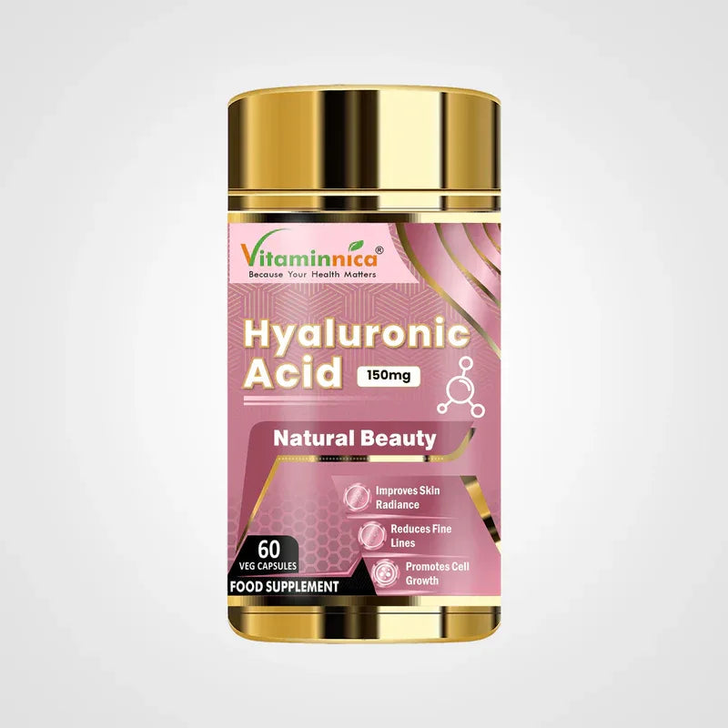 Vitaminnica Hyaluronic Acid 150mg- Natural Beauty | 60 Capsules - The Wellness Store®