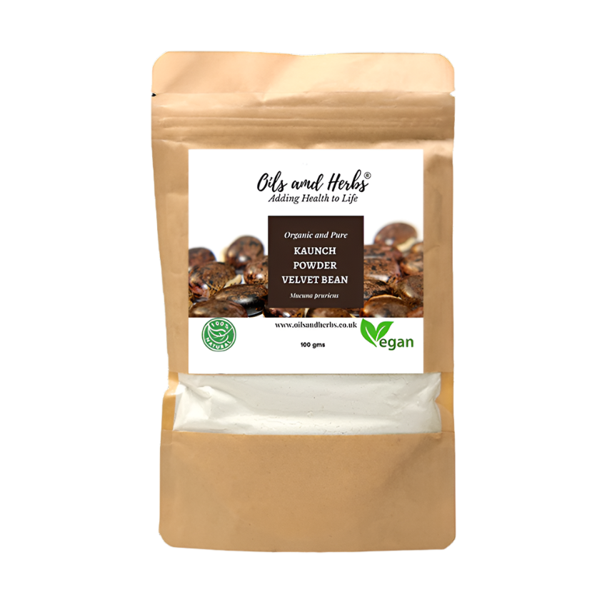 Oils & Herbs - 100% Organic Kaunch Powder (Velvet Bean) - 100g Powder