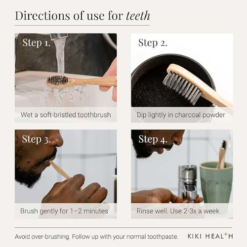 KIKI Health - Activated Charcoal Powder – Natural Detox & Teeth Whitening – 70g