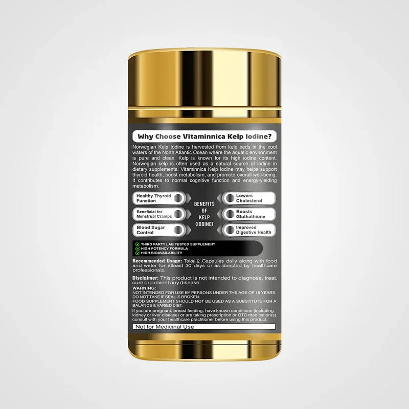 Vitaminnica Norwegian Kelp Iodine- 60 Capsules - The Wellness Store®