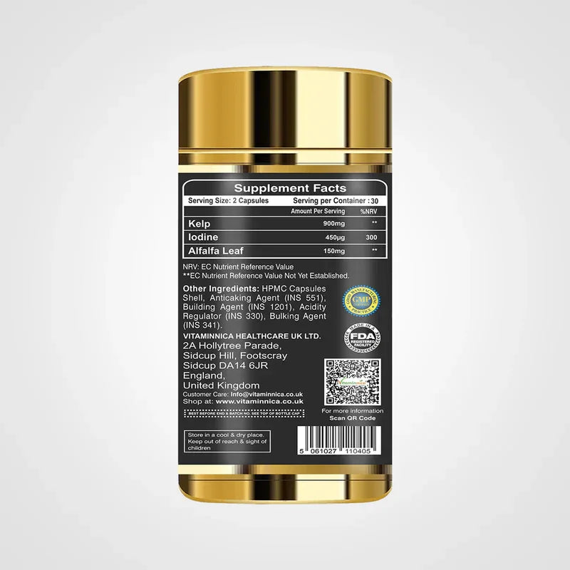 Vitaminnica Norwegian Kelp Iodine- 60 Capsules - The Wellness Store®
