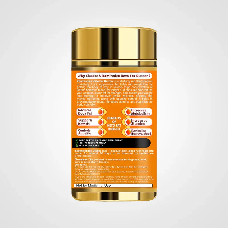 Vitaminnica Keto Fat Burner - Weight management - 60 Capsules - The Wellness Store®