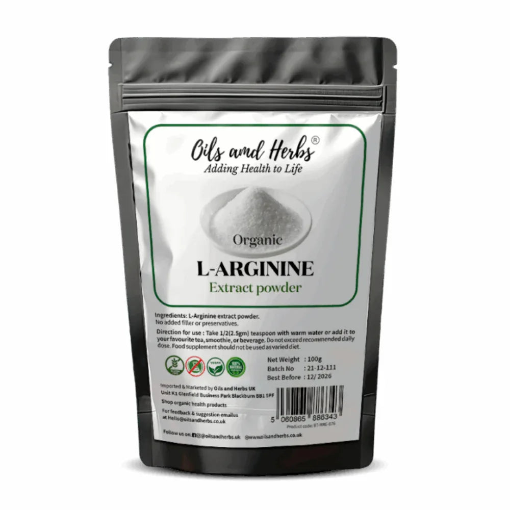 Oils & Herbs – L-Arginine Extract Powder – Organic Plant-Derived Ingredient - The Wellness Store®