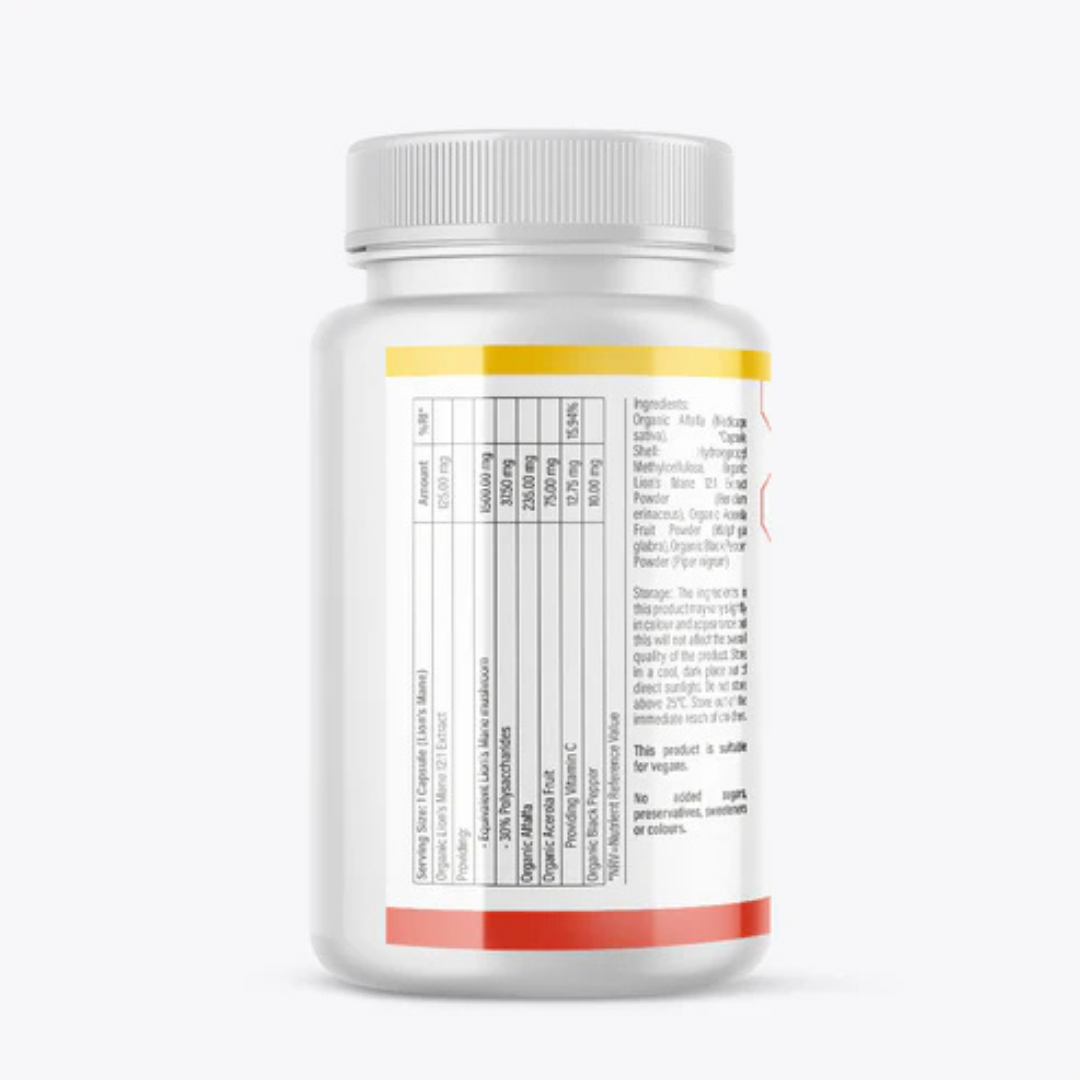 MultiVi - Organic Lion’s Mane Complex with Acerola & Black Pepper - 30 Capsules