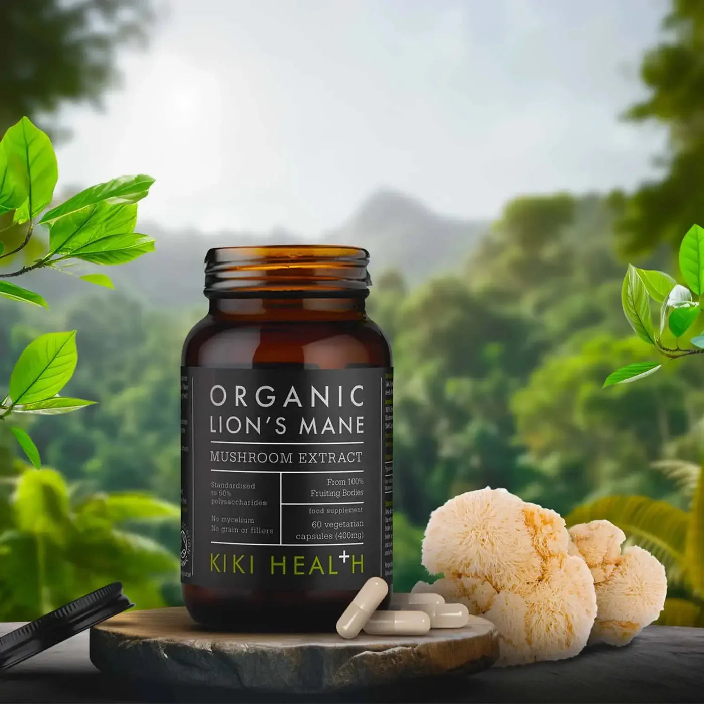 KIKI HEALTH - Lion's Mane Extract, Organic - 60 Vegicaps
