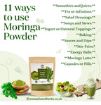 Oils & Herbs - 100% Organic Green Moringa Powder - 100g Powder