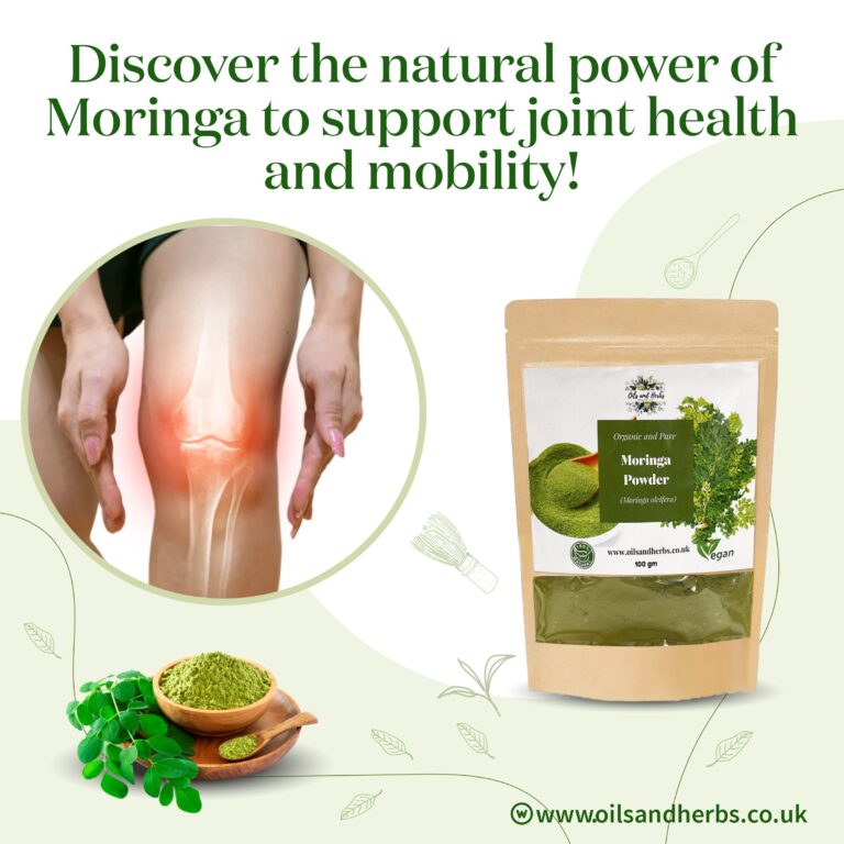 Oils & Herbs - 100% Organic Green Moringa Powder - 100g Powder