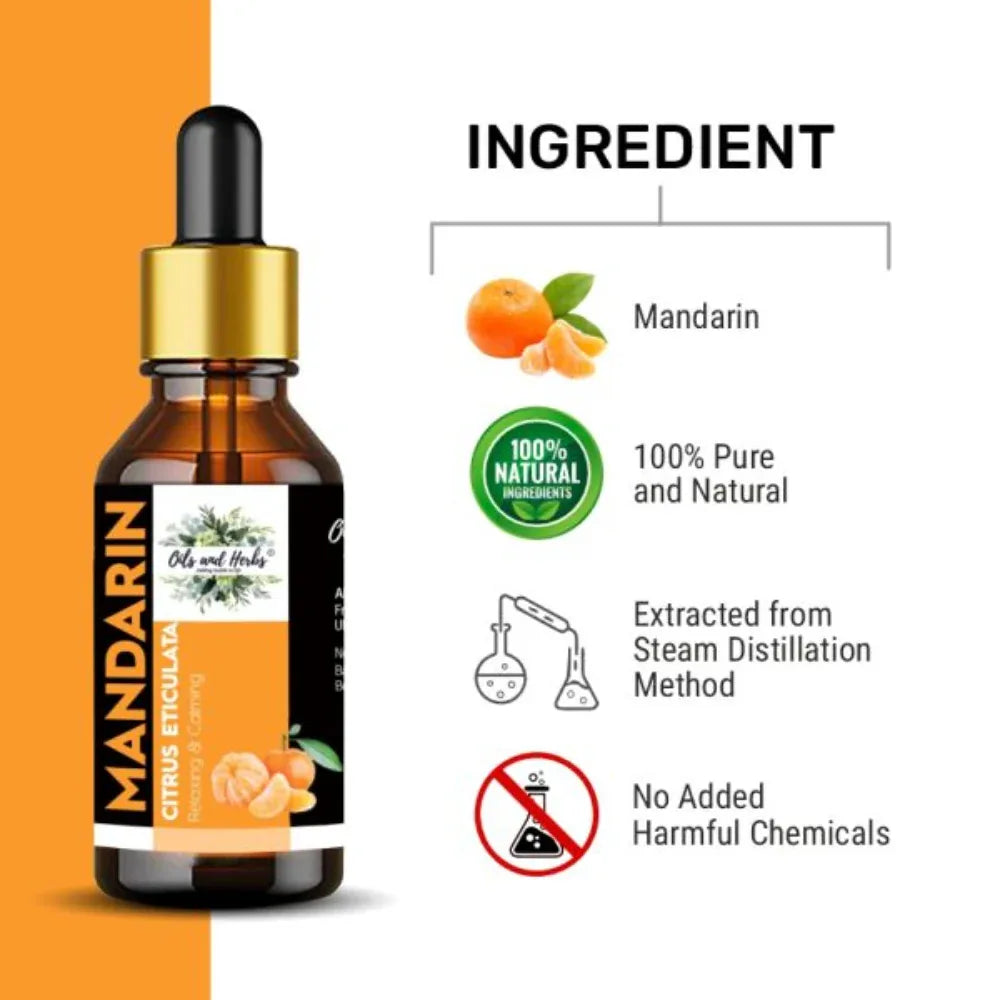 Oils & Herbs – Natural Mandarin Essential Oil 100% Pure - The Wellness Store®