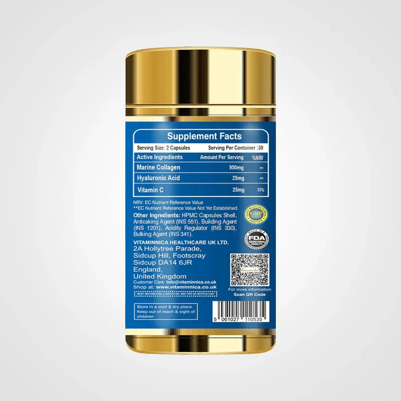Vitaminnica Marine Collagen- 60 Capsules - The Wellness Store®