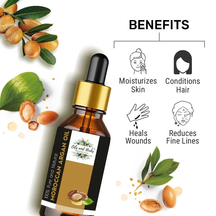 Oils & Herbs – True Moroccan Argan Oil – 100% Pure & Natural - The Wellness Store®