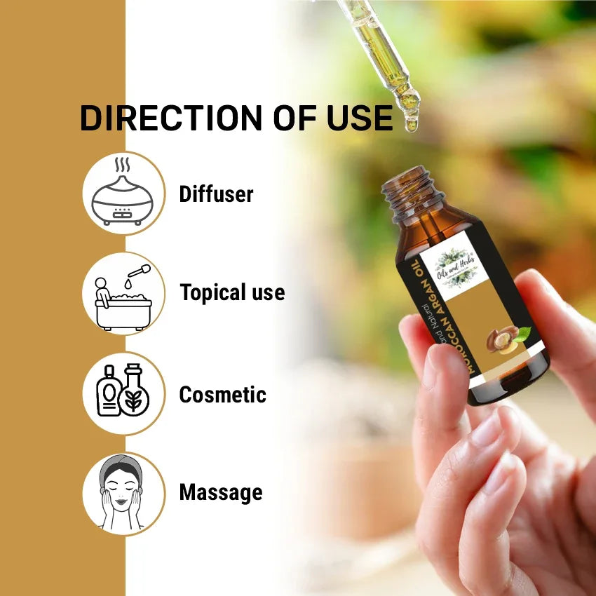 Oils & Herbs – True Moroccan Argan Oil – 100% Pure & Natural - The Wellness Store®