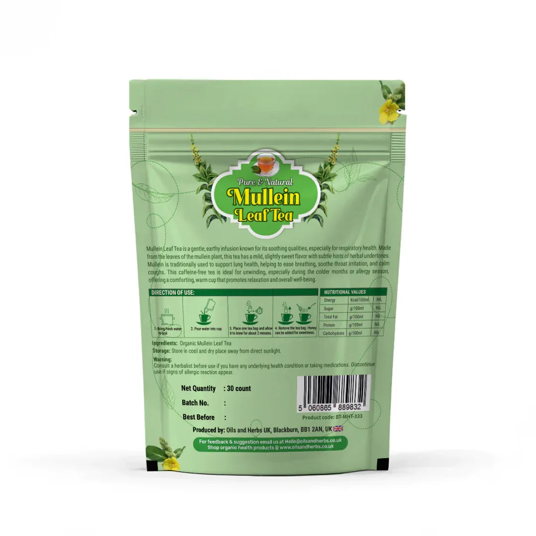 Oils & Herbs – Mullein Tea – Pure & Natural Herbal Infusion - The Wellness Store®