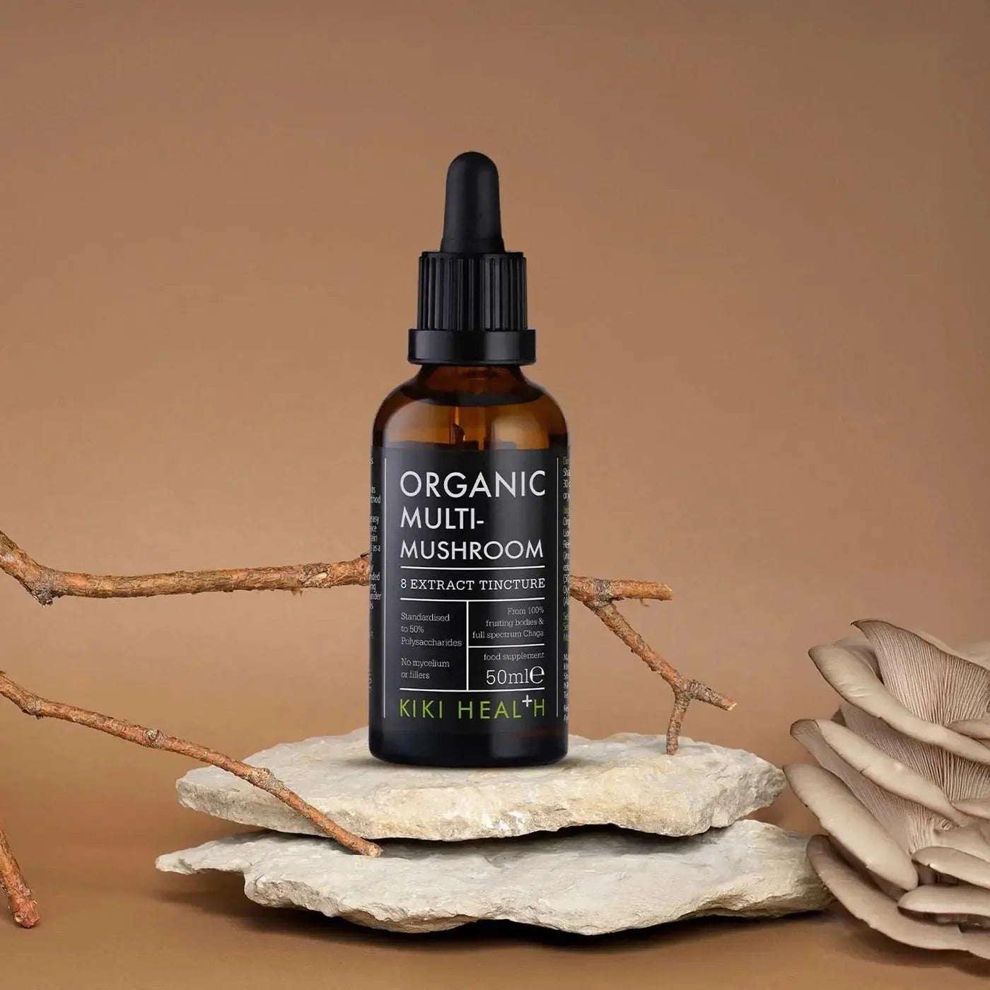 KIKI HEALTH - Multi-Mushroom Extract Blend Tincture, Organic - 50ml
