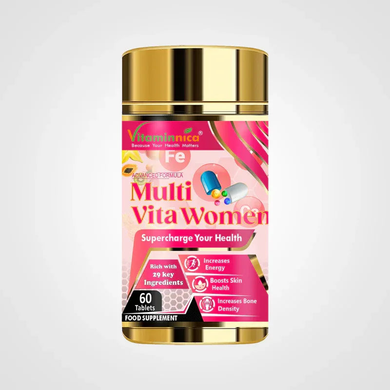 Vitaminnica Multi Vita Women (Multivitamins) - Improves Energy Levels- 60 Tablets - The Wellness Store®