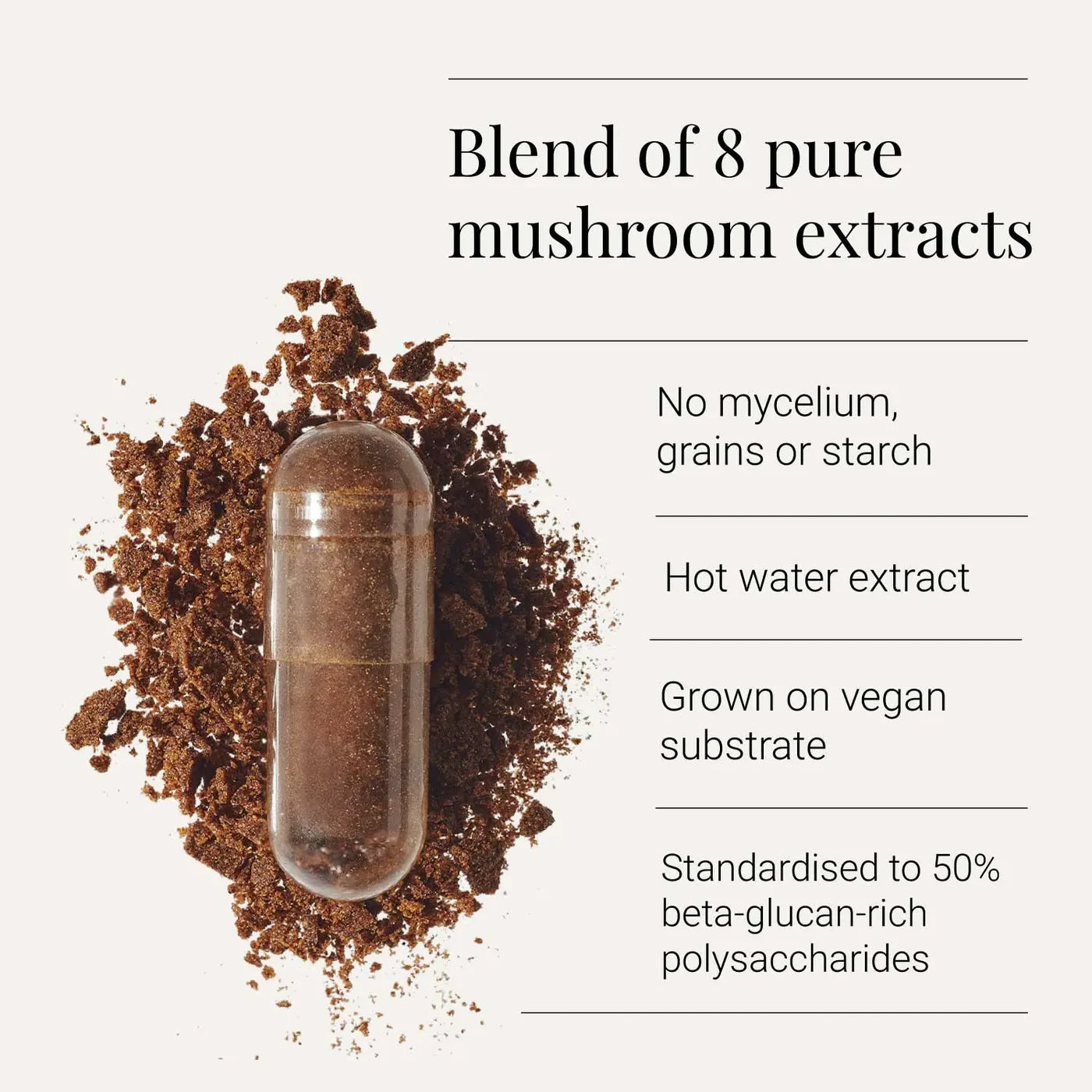 KIKI HEALTH - Multi-Mushroom Extract Blend, Organic - 60 Vegicaps