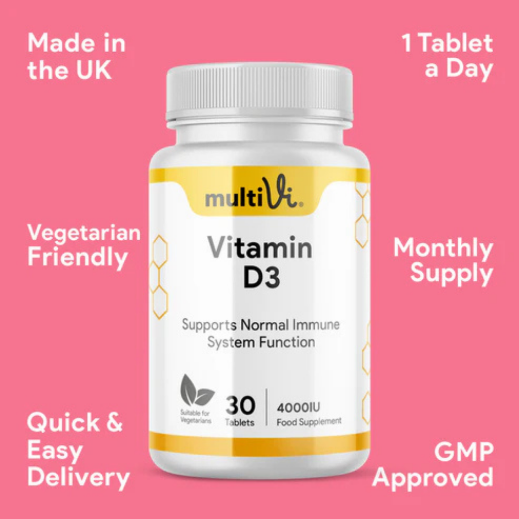 MultiVi - Vitamin D3 4000IU High Strength Supplement - 30 Capsules