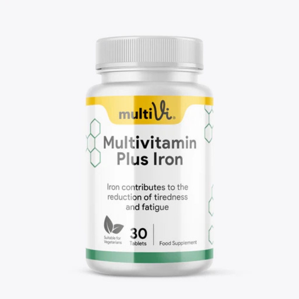 MultiVi - Multivitamin & Iron Supplement - 30 Capsules