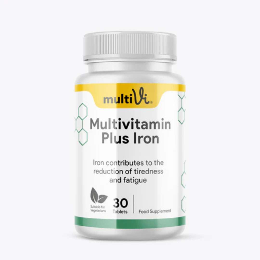 MultiVi - Multivitamin & Iron Supplement - 30 Capsules