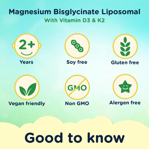 NaturallyMum - Magnesium Liposomal with Vitamins D3 & K2 - Lemon & Elderflower - 200ml