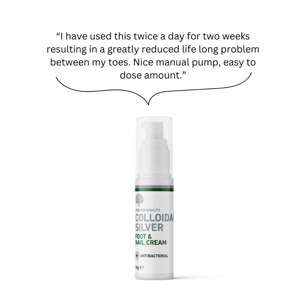 Nature’s Greatest Secret – All Natural Colloidal Silver Foot & Nail Cream – 50g
