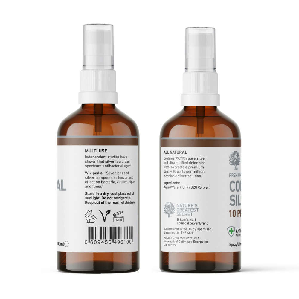 Nature’s Greatest Secret – Colloidal Silver 10ppm Spray – 100ml