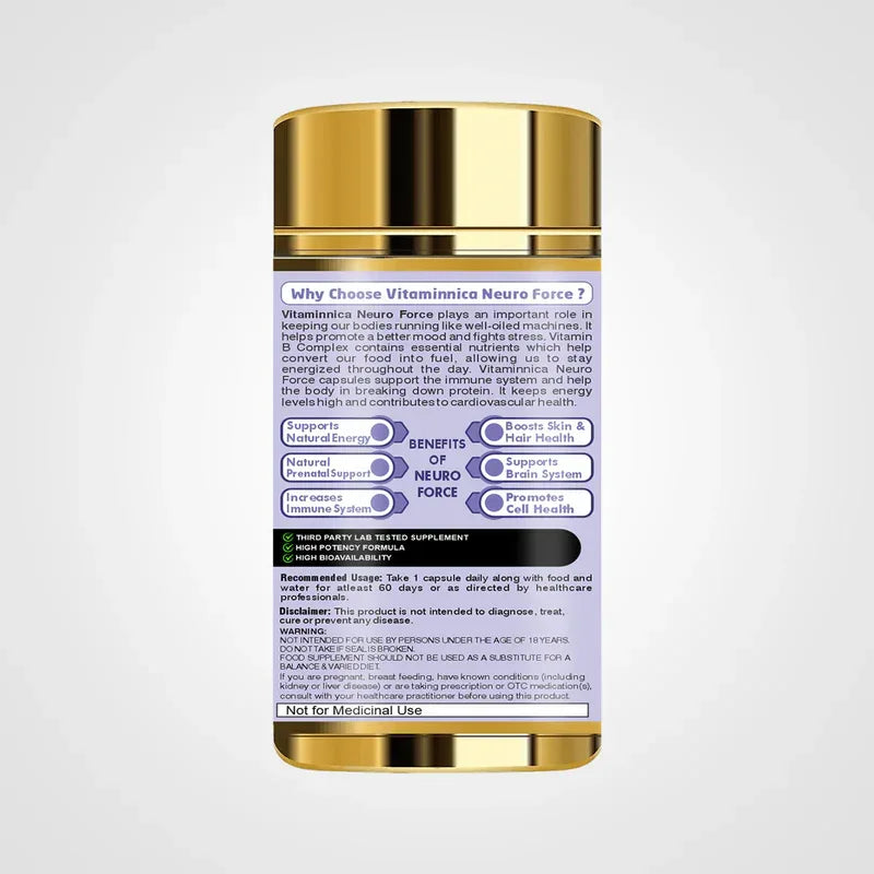 Vitaminnica Neuro Force: Brain Booster-60 Capsules - The Wellness Store®
