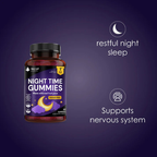 New Leaf Products - Night Time Sleep Gummies with Magnesium, L-Theanine, B6 & Lavender - 60 Gummies